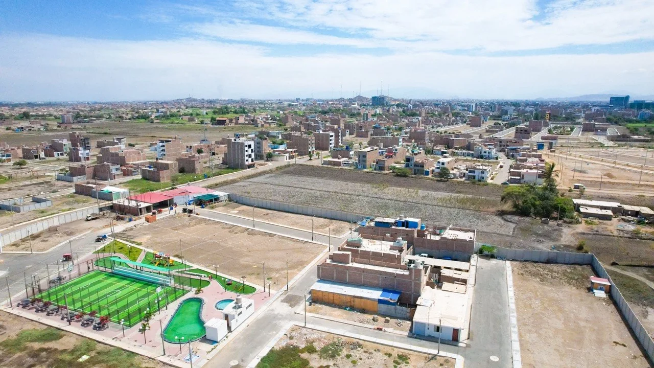 Vista aérea del entorno urbano próximo a Villa El Palmo