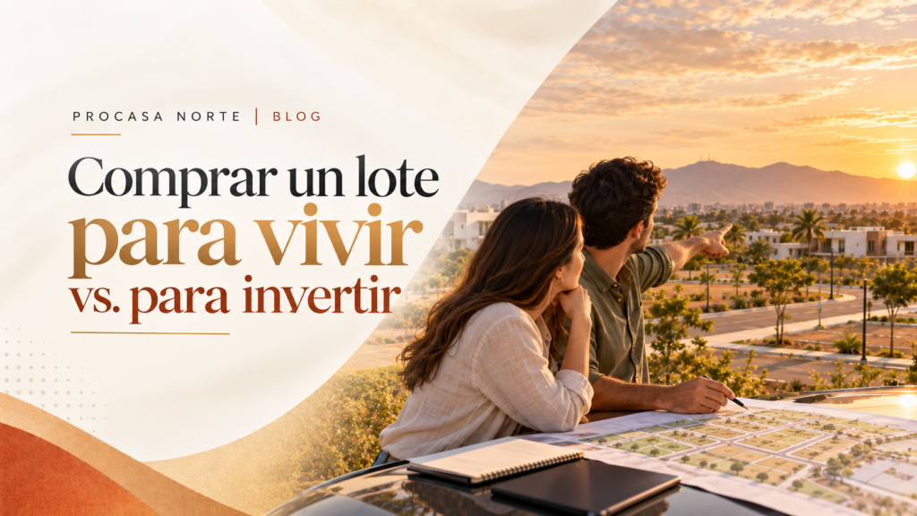 Comprar un lote para vivir vs. comprar para invertir